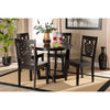 Baxton Studio Salida Modern and Contemporary Transitional Dark Brown Finished Wood 5-Piece Dining Set
