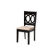 Baxton Studio Sanne Modern Beige Fabric and Espresso Brown Finished Wood 5-Piece Dining Set WHI-Sanne-Sand-Dark-Brown-5PC-Dining-Set