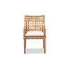 bali & pari Saoka Modern and Contemporary Natural Brown Finished Wood and Rattan Dining Chair WHI-Saoka-Natural-DC