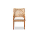 bali & pari Saoka Modern and Contemporary Natural Brown Finished Wood and Rattan Dining Chair WHI-Saoka-Natural-DC