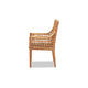 bali & pari Saoka Modern and Contemporary Natural Brown Finished Wood and Rattan Dining Chair WHI-Saoka-Natural-DC