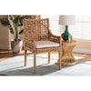 bali & pari Saoka Modern and Contemporary Natural Brown Finished Wood and Rattan Dining Chair WHI-Saoka-Natural-DC