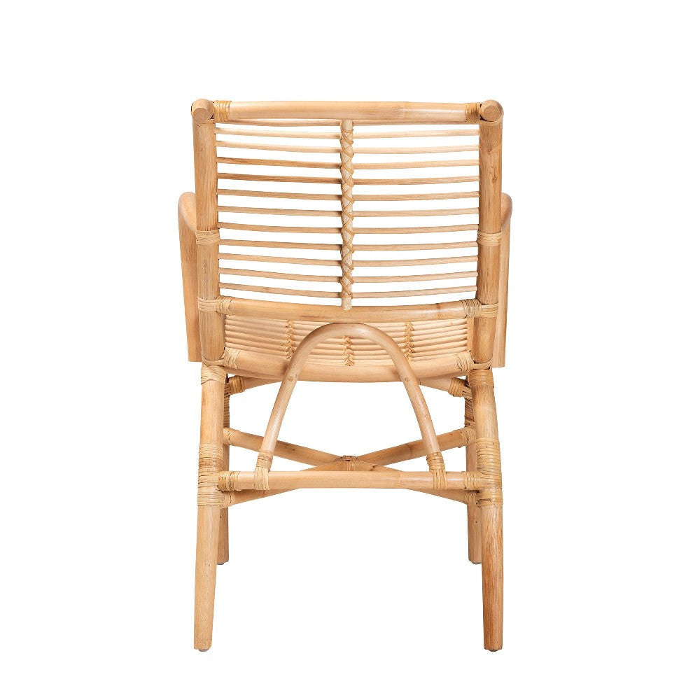 bali & pari Seminyak Modern Bohemian Natural Rattan Lounge Chair WHI-Seminyak-Rattan-Lounge-Chair