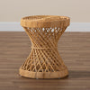 bali & pari Seville Modern and Contemporary Natural Finished Rattan End Table WHI-Seville-Natural-ET