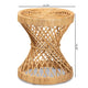 bali & pari Seville Modern and Contemporary Natural Finished Rattan End Table WHI-Seville-Natural-ET