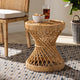 bali & pari Seville Modern and Contemporary Natural Finished Rattan End Table