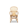 bali & pari Sheraton Modern and Contemporary Natural Finished Rattan Dining Chair WHI-Sheraton-Natural-DC