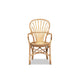 bali & pari Sheraton Modern and Contemporary Natural Finished Rattan Dining Chair WHI-Sheraton-Natural-DC