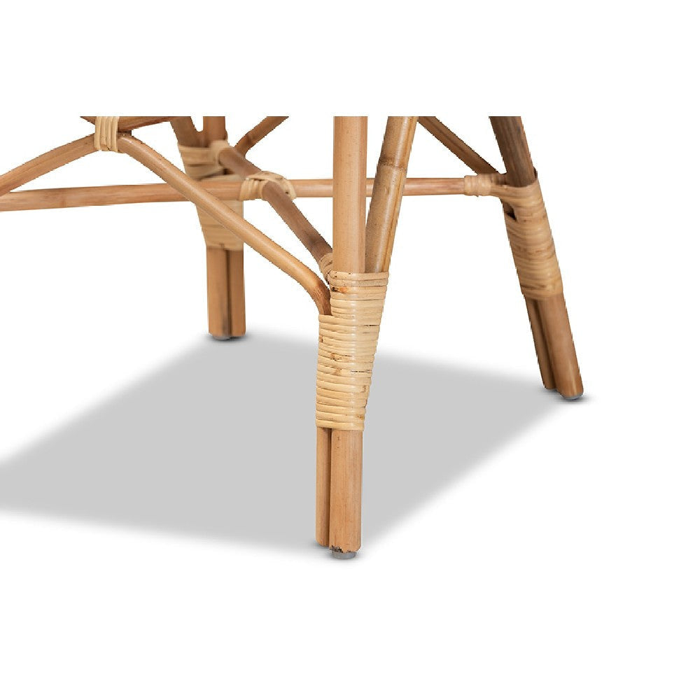 bali & pari Sheraton Modern and Contemporary Natural Finished Rattan Dining Chair WHI-Sheraton-Natural-DC