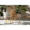 bali & pari Sheraton Modern and Contemporary Natural Finished Rattan Dining Chair
