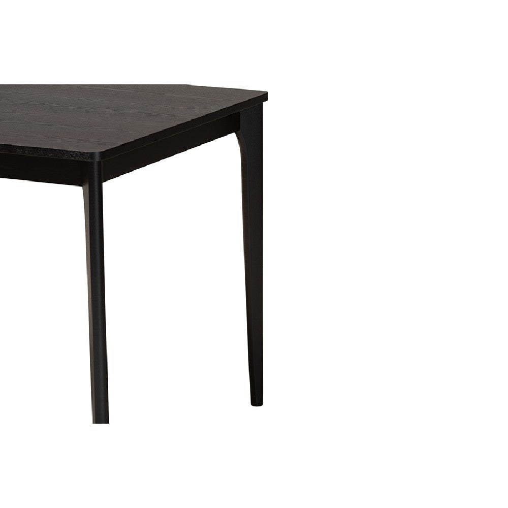 Baxton Studio Sherwin Mid-Century Modern Black Finished Wood Dining Table