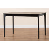 Baxton Studio Sherwin Mid-Century Modern Black Finished Wood Dining Table