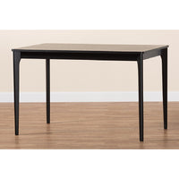 Baxton Studio Sherwin Mid-Century Modern Black Finished Wood Dining Table