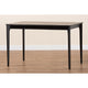 Baxton Studio Sherwin Mid-Century Modern Black Finished Wood Dining Table