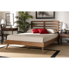 Baxton Studio Shiro Mid-Century Modern Ash Walnut Finished Wood Full Size Platform Bed