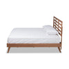Baxton Studio Shiro Mid-Century Modern Ash Walnut Finished Wood King Size Platform Bed