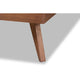 Baxton Studio Shiro Mid-Century Modern Ash Walnut Finished Wood King Size Platform Bed