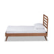 Baxton Studio Shiro Mid-Century Modern Ash Walnut Finished Wood Twin Size Platform Bed WHI-Shiro-Ash-Walnut-Twin