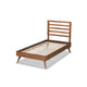 Baxton Studio Shiro Mid-Century Modern Ash Walnut Finished Wood Twin Size Platform Bed WHI-Shiro-Ash-Walnut-Twin