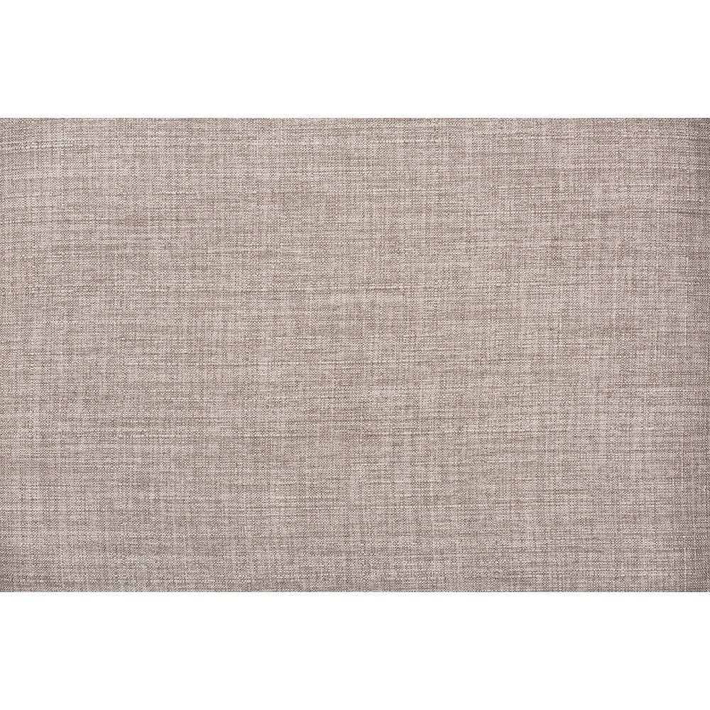 Baxton Studio Sigrid Mid-Century Modern Light Grey Fabric Upholstered Antique Oak Finished Wood Ottoman