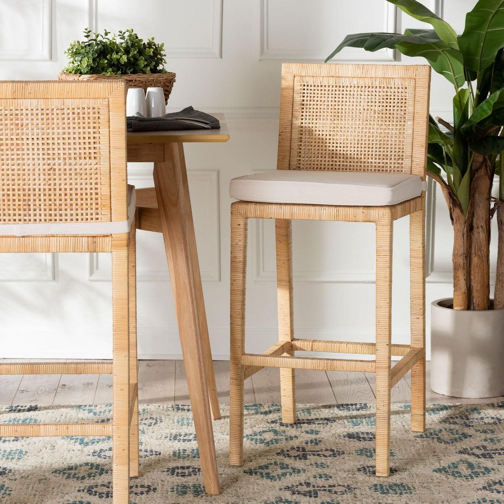 bali & pari Sofia Bohemian Natural Rattan Bar Stool WHI-Sofia-Natural-BS