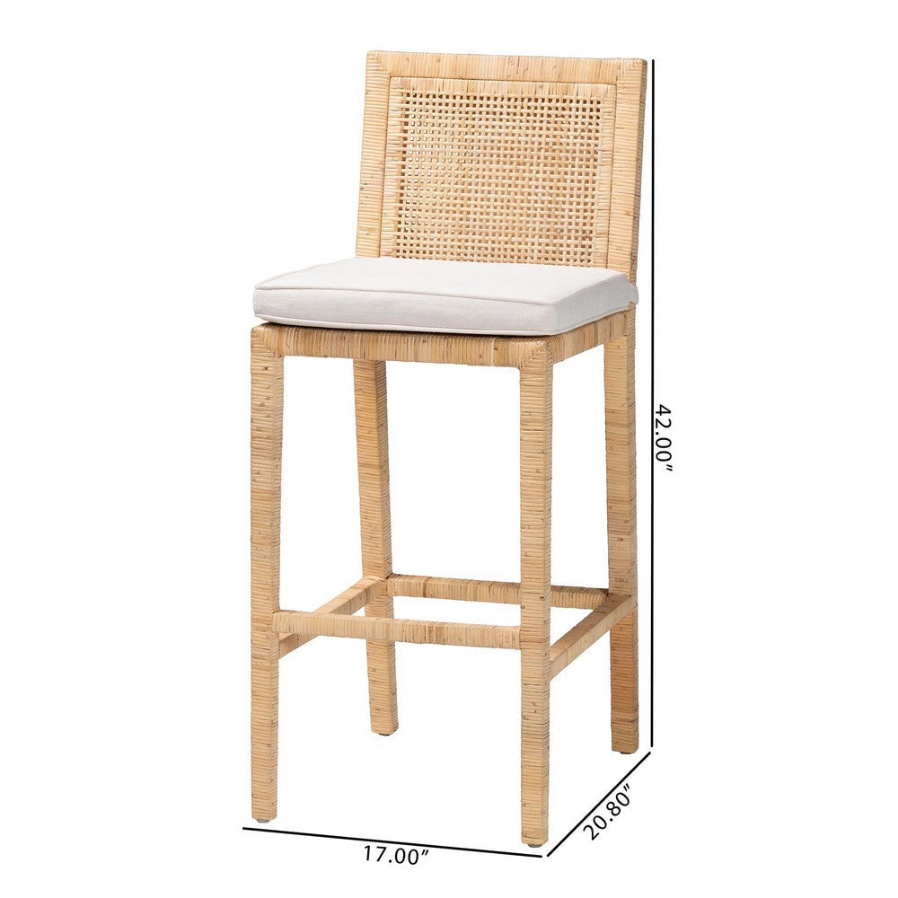 bali & pari Sofia Bohemian Natural Rattan Bar Stool WHI-Sofia-Natural-BS