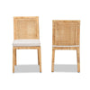bali & pari Sofia Modern and Contemporary Natural Finished Wood and Rattan Dining Chair WHI-Sofia-Natural-DC