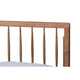Baxton Studio Sora Mid-Century Modern Ash Walnut Finished Wood Queen Size Platform Bed WHI-Sora-Ash-Walnut-Queen