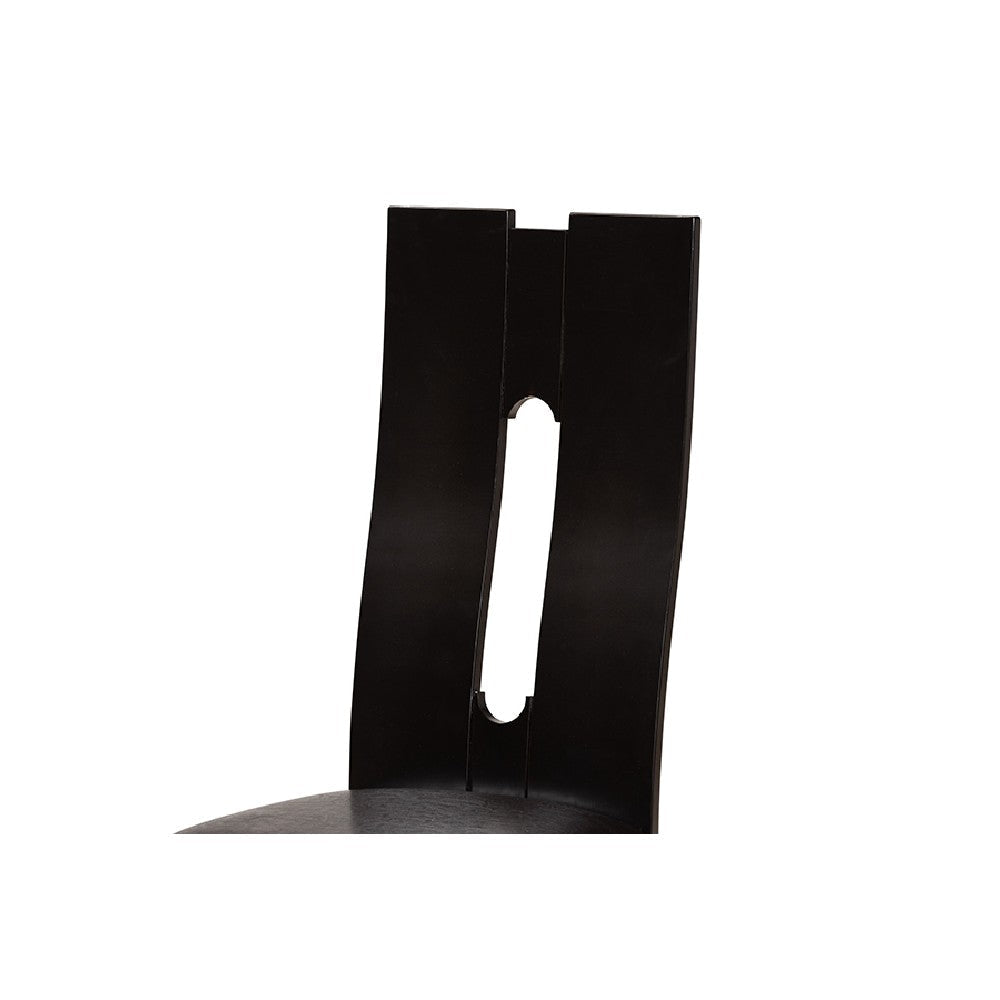 Baxton Studio Sorley Modern and Contemporary Dark Brown Faux Leather Upholstered and Dark Brown Finished Wood 5-Piece Dining Set