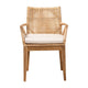 bali & pari Storsel Modern Bohemian Natural Brown Finished Teak Wood and Rattan Dining Chair WHI-Storsel-Rattan-DC