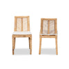 bali & pari Suci Modern Bohemian Natural Brown Rattan 2-Piece Dining Chair Set WHI-Suci-Rattan-DC