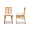 bali & pari Suci Modern Bohemian Natural Brown Rattan 2-Piece Dining Chair Set WHI-Suci-Rattan-DC