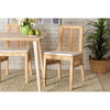 bali & pari Suci Modern Bohemian Natural Brown Rattan 2-Piece Dining Chair Set WHI-Suci-Rattan-DC