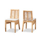 bali & pari Suci Modern Bohemian Natural Brown Rattan 2-Piece Dining Chair Set WHI-Suci-Rattan-DC