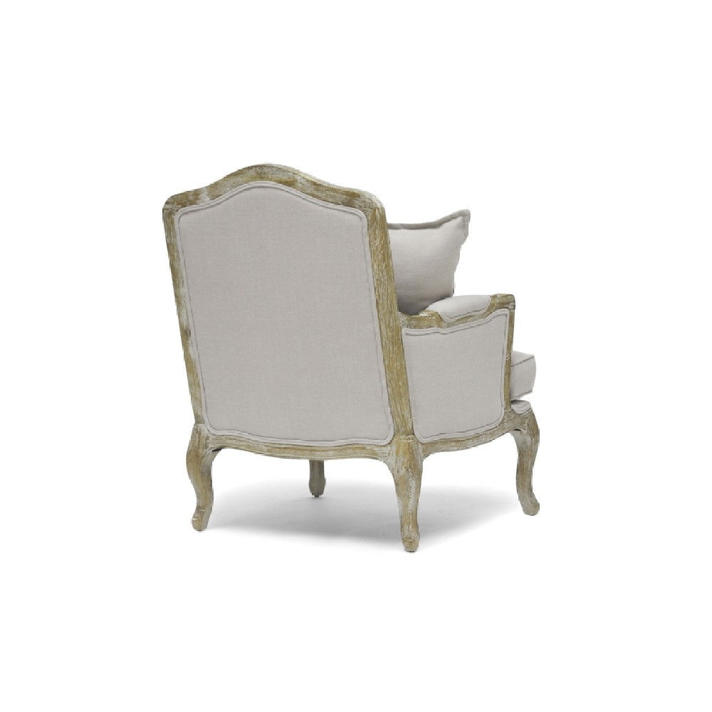 Baxton Studio Constanza Classic Antiqued French Accent Chair WHI-TA2256-Beige
