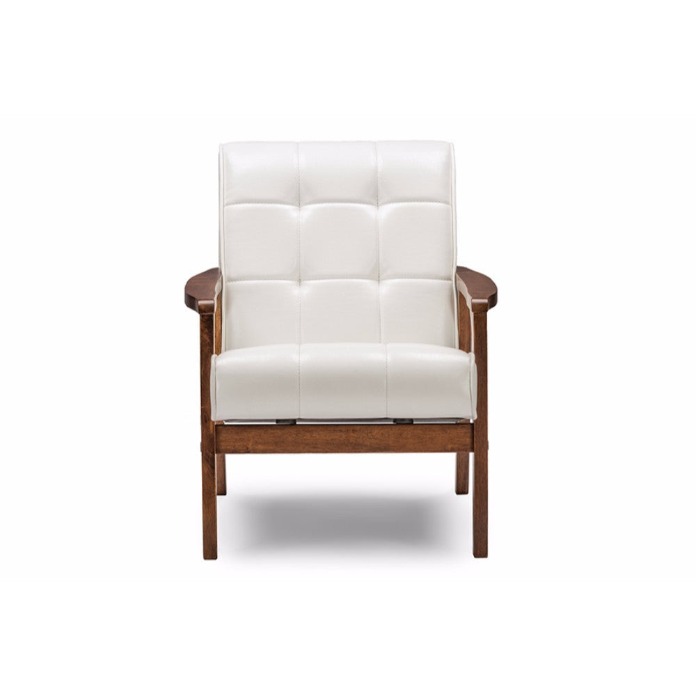 Baxton Studio Mid-Century Masterpieces Club Chair - White
