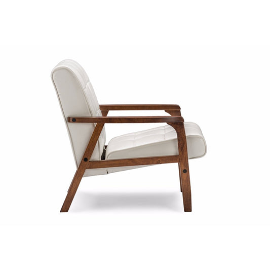 Baxton Studio Mid-Century Masterpieces Club Chair - White