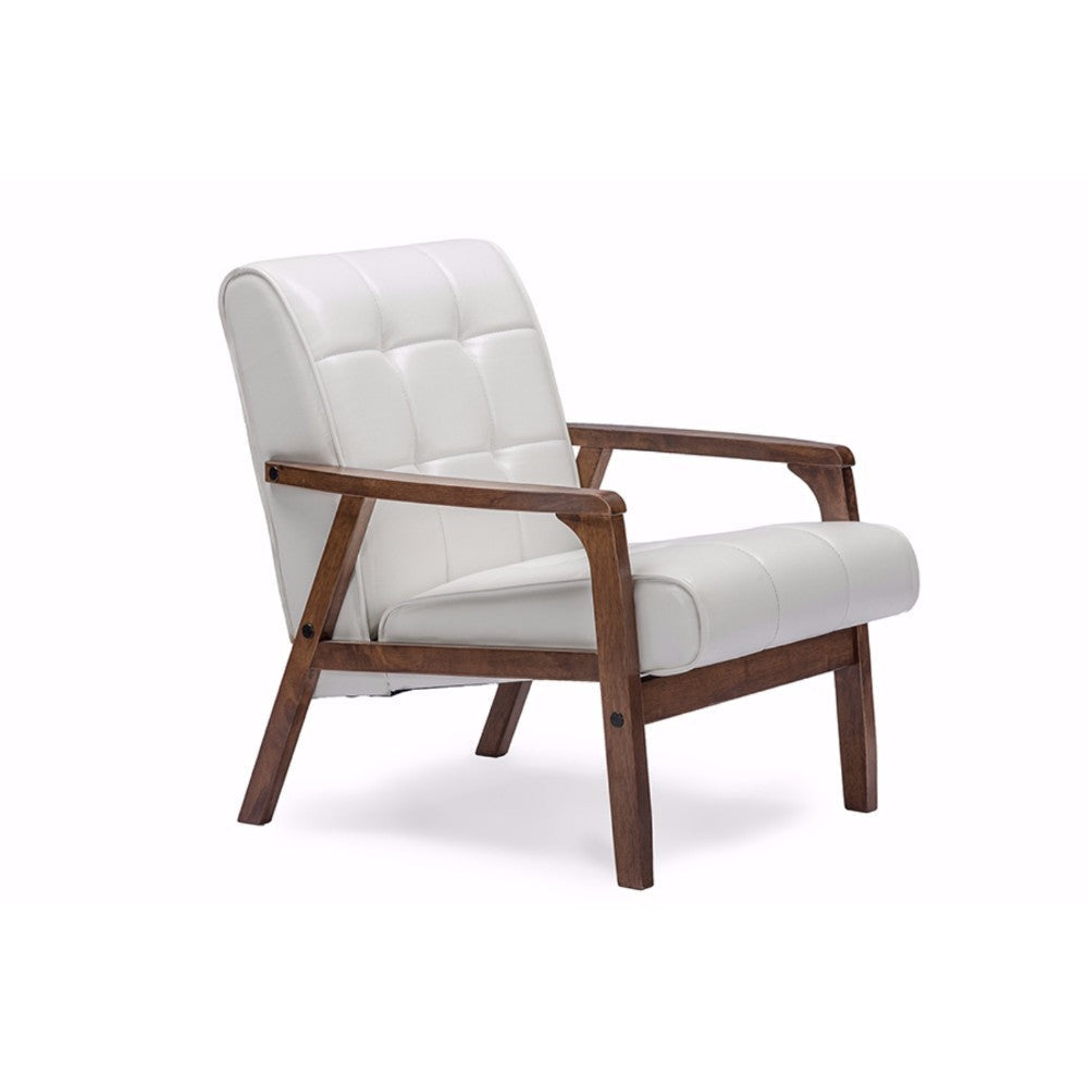 Baxton Studio Mid-Century Masterpieces Club Chair - White
