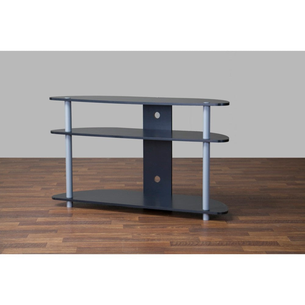 Baxton Studio Orbit Black and Silver TV Stand