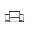 Baxton Studio Orbit Black and Silver 3-Tier TV Stand WHI-TR-124