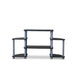 Baxton Studio Orbit Black and Silver 3-Tier TV Stand WHI-TR-124