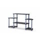 Baxton Studio Orbit Black and Silver 3-Tier TV Stand WHI-TR-124