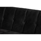 Baxton Studio Ambra Glam and Luxe Black Velvet Upholstered and Button Tufted Sofa with Gold-Tone Frame