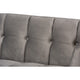 Baxton Studio Ambra Glam and Luxe Grey Velvet Fabric Upholstered and Button Tufted Sofa with Gold-Tone Frame
