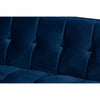 Baxton Studio Ambra Glam and Luxe Royal Blue Velvet Fabric Upholstered and Button Tufted Gold Sofa with Gold-Tone Frame