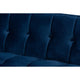 Baxton Studio Ambra Glam and Luxe Royal Blue Velvet Fabric Upholstered and Button Tufted Gold Sofa with Gold-Tone Frame