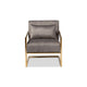Baxton Studio Mira Glam and Luxe Grey Velvet Fabric Upholstered Gold Finished Metal Lounge Chair WHI-TSF-60458-Grey-Velvet-Gold-CC