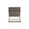 Baxton Studio Mira Glam and Luxe Grey Velvet Fabric Upholstered Gold Finished Metal Lounge Chair WHI-TSF-60458-Grey-Velvet-Gold-CC