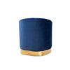 Baxton Studio Fiore Glam and Luxe Royal Blue Velvet Fabric Upholstered Brushed Gold Finished Swivel Accent Chair