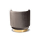 Baxton Studio Saffi Glam and Luxe Grey Velvet Fabric Upholstered Gold Finished Swivel Accent Chair WHI-TSF-6653-Grey-Gold-CC